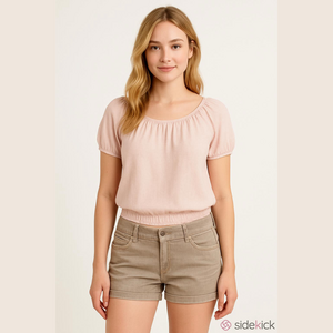 Tan Jean Shorts Relaxed Fit Size 7